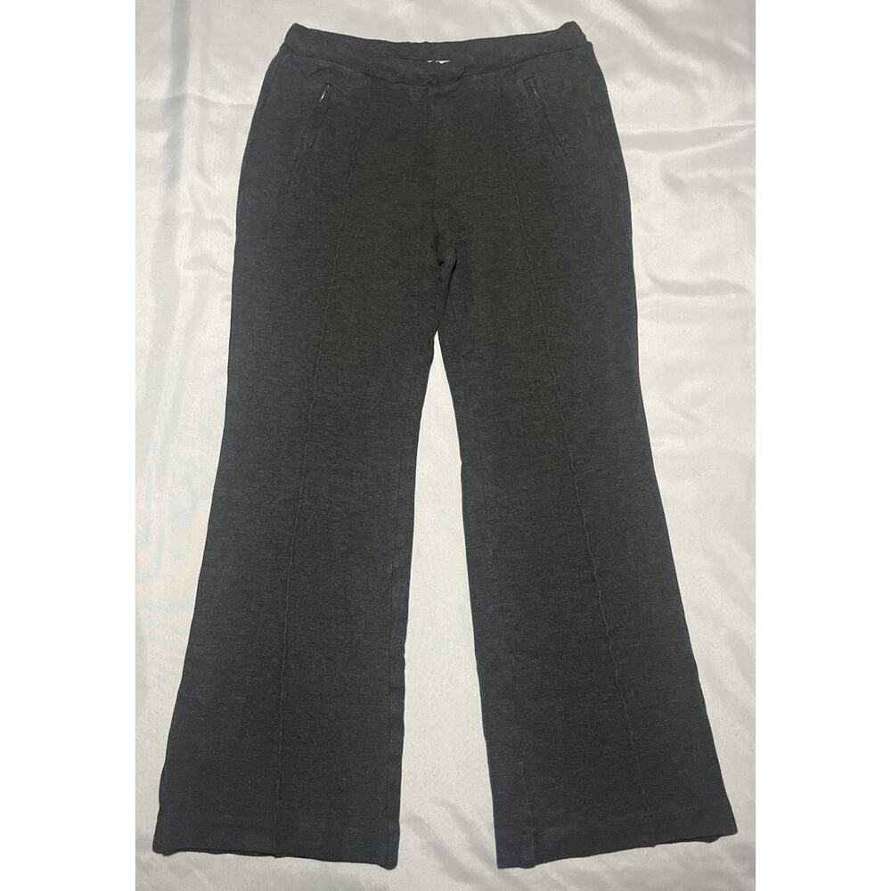 Bailey/44 Gray Wide Leg Pants Size M Soft Comfort Pull On Zip Pockets USA